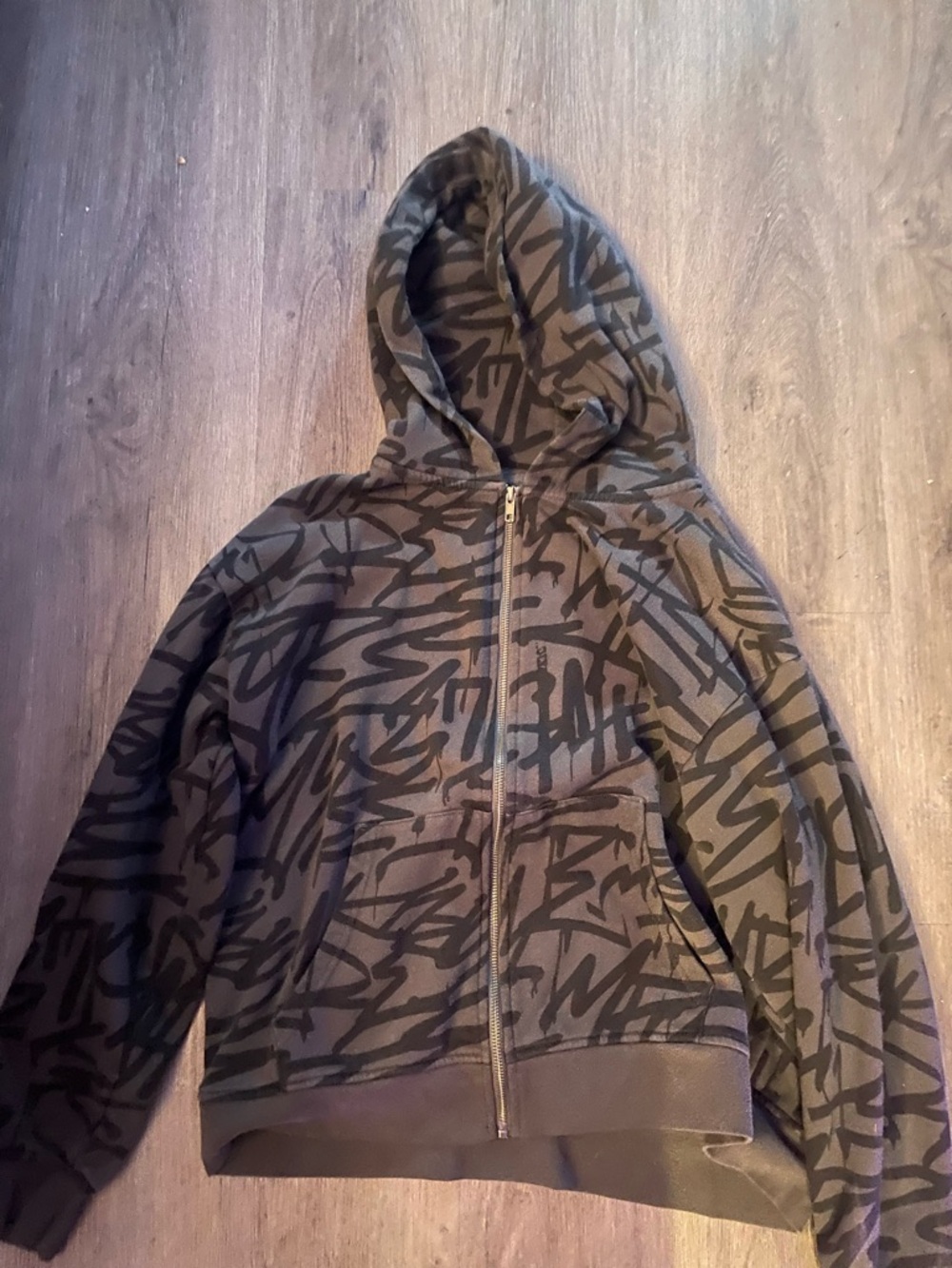Empyre and Black Graphic Zip Hoodie
